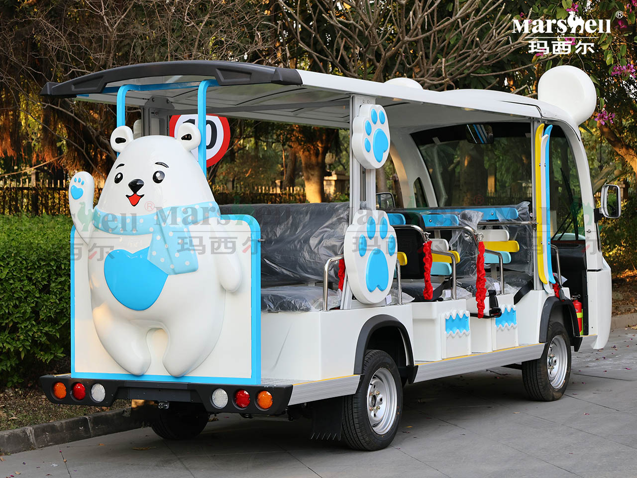 北極熊主題造型電動觀光車